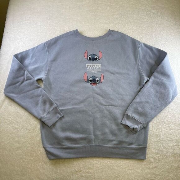Large Blue Lilo & Stitch Sweater Ohana Means Family - Picture 2 of 13